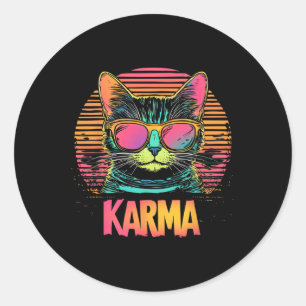 Adesivo Vintage Cat Karma Amantes Para Adolescentes Menina
