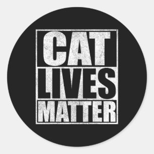 Adesivo Vintage Cat Lives Problems Trump 2024