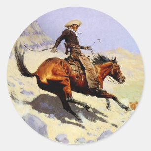 Adesivo Vintage Cavalry Militar, o Cowboy de Remington