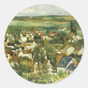 Adesivo Vintage Cezanne Panorâmica da Auvers-sur-Oise