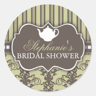 Adesivo Vintage Chá de panela Chic Damask Tea Sticker