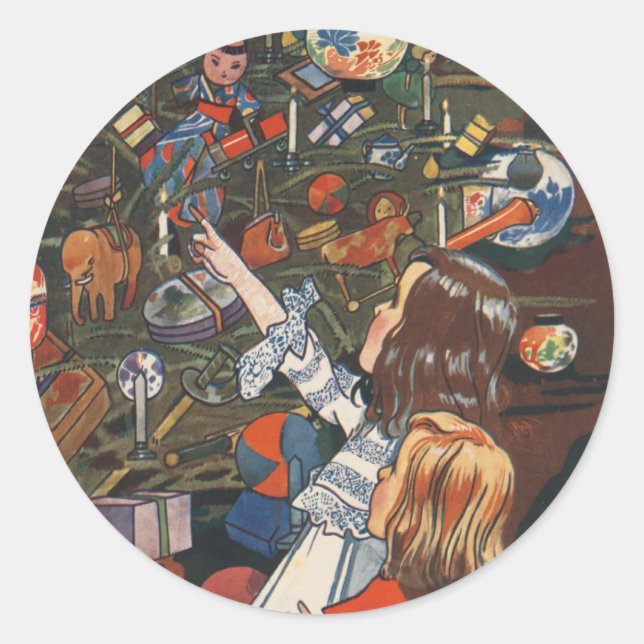 Adesivo Vintage Charles Robinson — Vinheta de Natal (Frente)