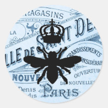 Vintage Chic Paris Ephemera Queen Bee Silhouette
