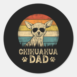 Adesivo Vintage Chihuahua Pai Cachorro Amante Pai#39;s Dia