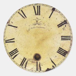 Adesivo Vintage Chique Wall Clock