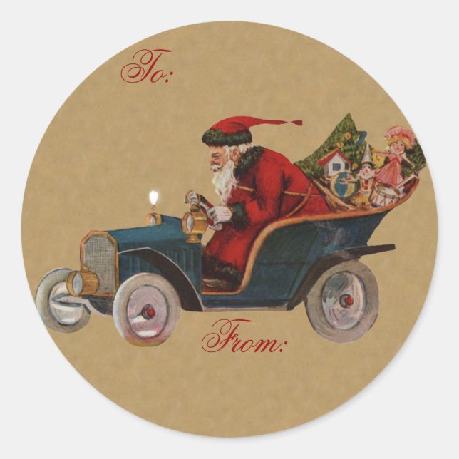 Adesivo Vintage Chistmas Gift Sticker (Frente)