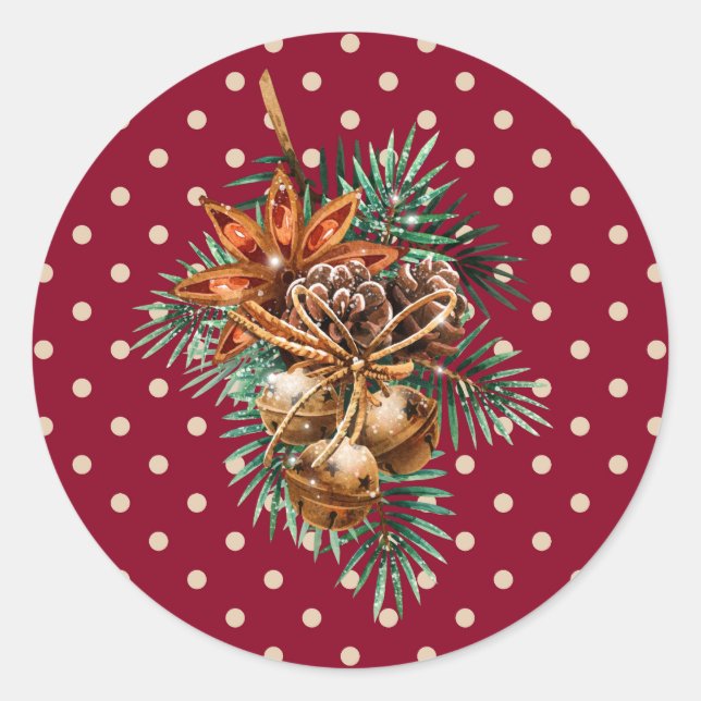 Adesivo Vintage Christmas Bells (Frente)