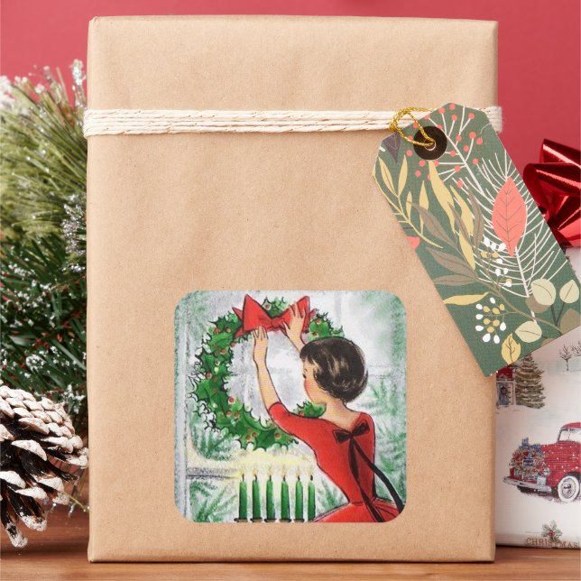 adesivo Vintage ChristmasLady Holiday (Feriado)