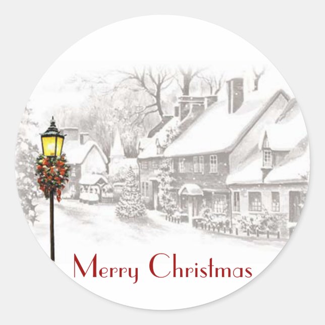 Adesivo Vintage ChristmasTown Stickers (Frente)