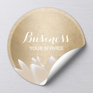 Adesivo Vintage - Círculo Dourado Flor Lotus