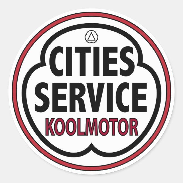 Adesivo Vintage Cities Service - sinal koolMotor (Frente)