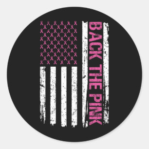 Adesivo Vintage Ck O Cancer De Mama Da Bandeira Americana