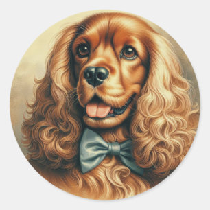 Adesivo Vintage Cocker Spaniel Oil