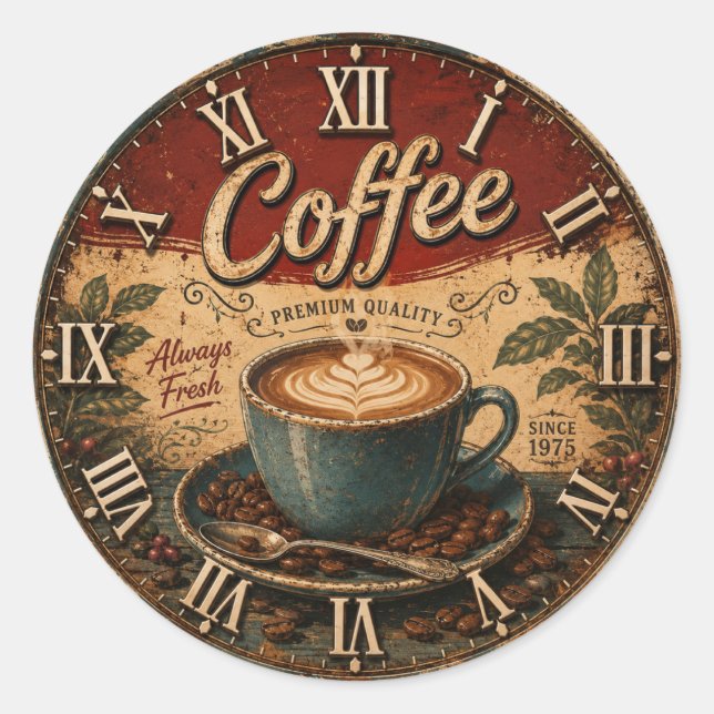 Adesivo Vintage Coffee  (Frente)