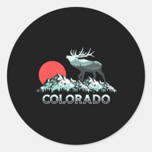 Adesivo Vintage Colorado Elk Hunter Conservation Retro Gra