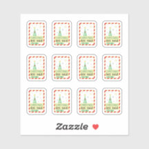 Vintage com autocolantes verdes de Natal