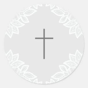 Adesivo Vintage com vinhetas de batismo