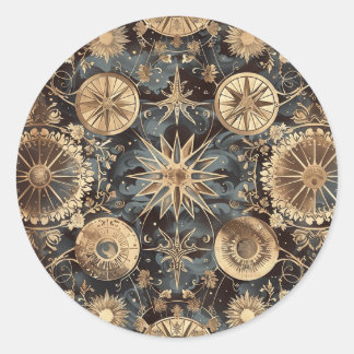 Adesivo Vintage Compass Custom Letter Seal