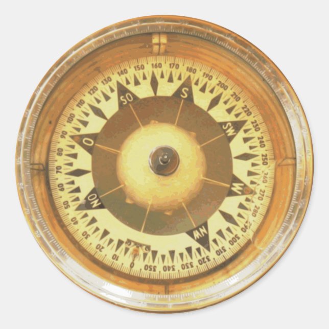 Adesivo Vintage Compass Marine (Frente)