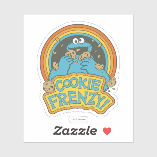 Adesivo Vintage Cookie Monster | Cookie Frenzy (Folha)