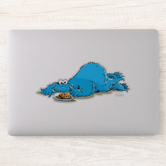 Adesivo Vintage Cookie Monster Plate of Cookies (Computador)