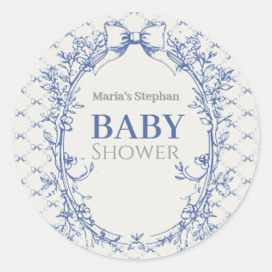 Adesivo Vintage Coquette Blue Arco floral