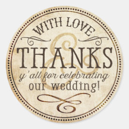 Adesivo Vintage Country Fazenda Russo Obrigado