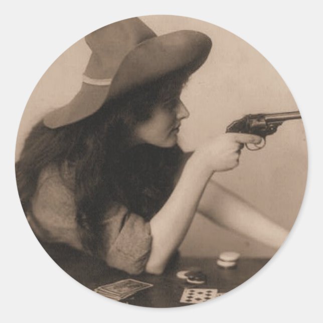 Adesivo Vintage Cow Girl (Frente)