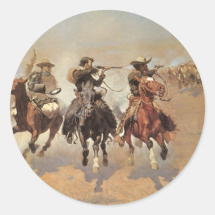Adesivo Vintage Cowboys, A Dash For Timber por Remington