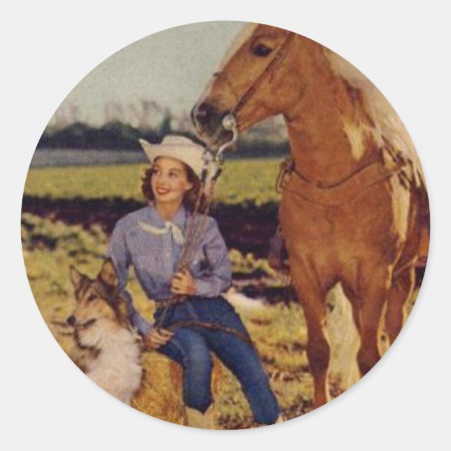 Adesivo Vintage Cowgirl (Frente)