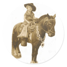 VINTAGE COWGIRL STICKER