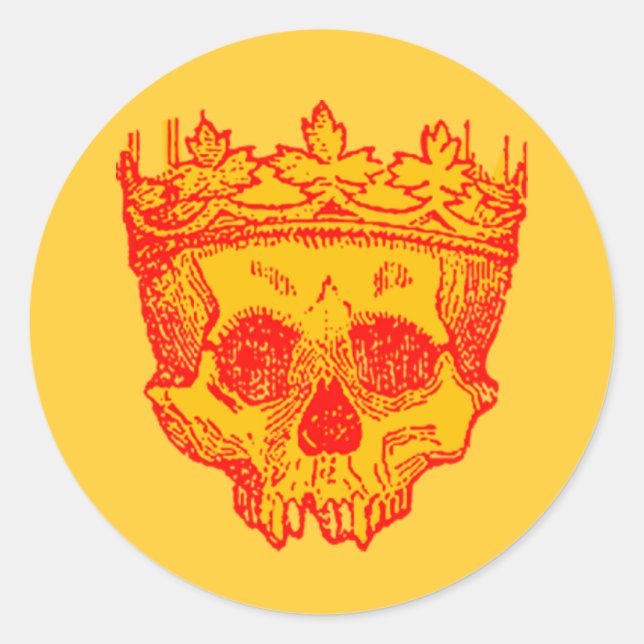 Adesivo Vintage Crowed Skull (Frente)