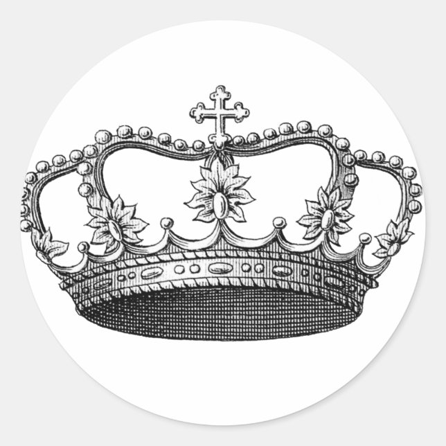 Adesivo Vintage Crown Black and White (Frente)