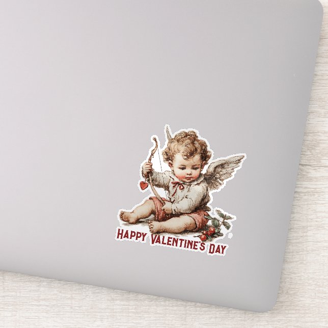 Adesivo Vintage Cupid With Heart Bow (Detalhe)