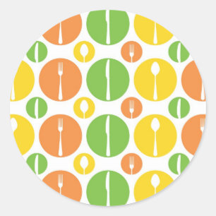 Adesivo Vintage Cutlery Pattern