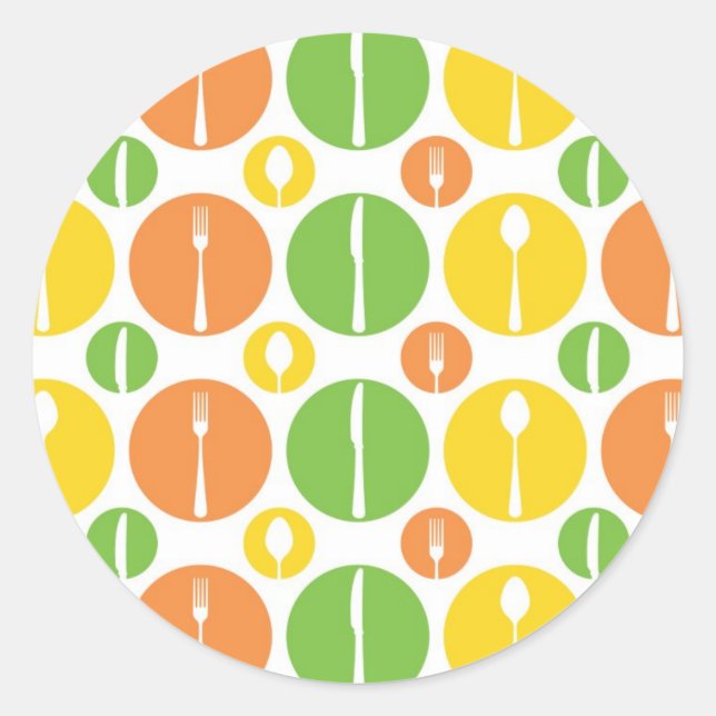 Adesivo Vintage Cutlery Pattern (Frente)