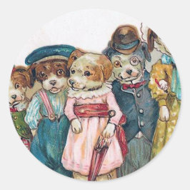 Adesivo Vintage da família dos cães