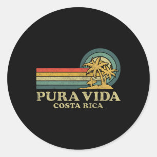 Adesivo Vintage da família Pura Vida Beach Costa Rica