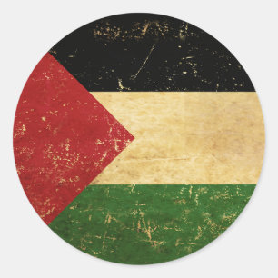 Adesivo Vintage da Sinalizador Palestiniana