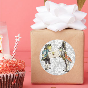 Adesivo Vintage Damask Alice No País Das Maravilhas STICKE