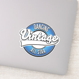 Adesivo Vintage dançante com todos os logotipos estelares