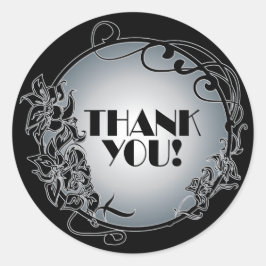 Adesivo Vintage de Silver 1920 Obrigado Stickers