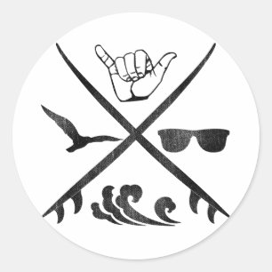 Adesivo Vintage de Surf_Logo
