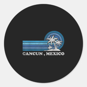 Adesivo Vintage de verão da família Cancun Beach Mexico