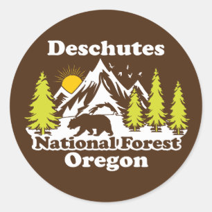 Adesivo Vintage Deschutes National Forest Oregon
