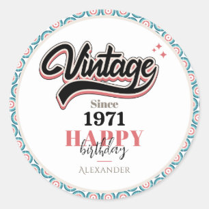 Adesivo Vintage desde - 1971