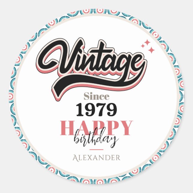 Adesivo Vintage desde - 1979 (Frente)