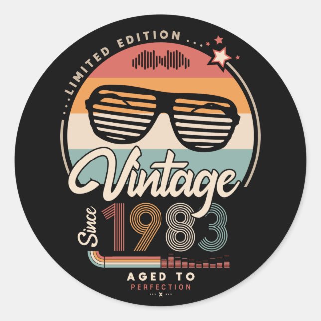 Adesivo Vintage desde 1983 (Frente)