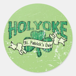 Adesivo Vintage do dia de Holyoke St Patrick retro