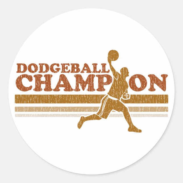 Adesivo Vintage Dodgeball Champion (Frente)